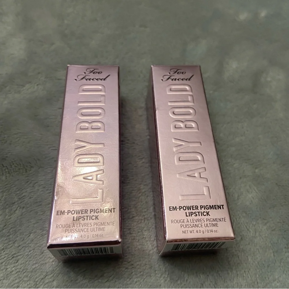 New! TWO pieces Too faced Lady Bold lipstick in I’m Thriving 27628